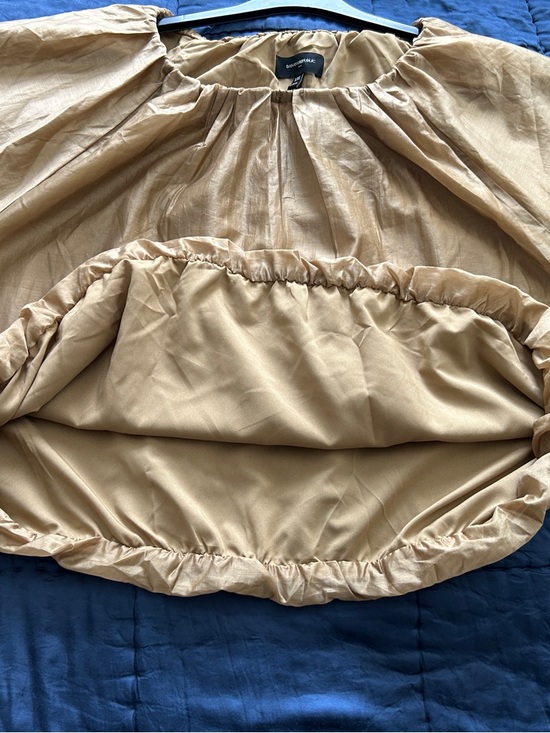 Gold-tone Blouse Top Banana Republic Balloon Sleeves - Picture 7 of 11